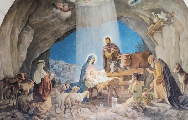 Nativity mural in Jerusalem